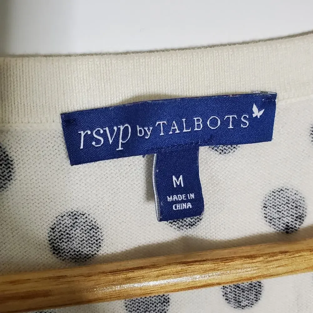Talbots RSVP floral Embellished polka dot Sweater with matching tank top Size M